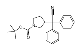 2,2-Diphenyl-2-(1-Boc-3-pyrrolidinyl)acetonitrile结构式