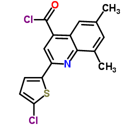 2-(5-Chloro-2-thienyl)-6,8-dimethyl-4-quinolinecarbonyl chloride Structure