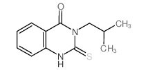 2,3-Dihydro-3-(2-methylprop-1-yl)-2-thioxoquinazolin-4(1H)-one, 3-Isobutyl-4-oxo-1,2,3,4-tetrahydro-2-thioxoquinazoline结构式