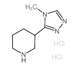 3-(4-Methyl-4H-[1,2,4]triazol-3-yl)-piperidine dihydrochloride结构式