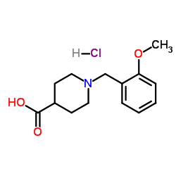 1-(2-Methoxybenzyl)-4-piperidinecarboxylic acid hydrochloride (1:1)结构式