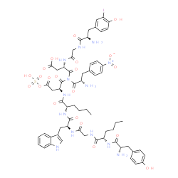 cholecystokinin (26-33), I-Tyr-Gly-(Nle(28,31),4-NO2-Phe(33)) structure