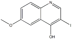 3-Iodo-6-methoxy-quinolin-4-ol结构式