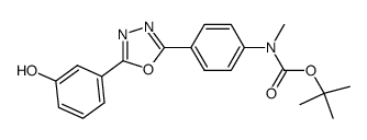 {4-[5-(3-hydroxy-phenyl)-[1,3,4]oxadiazol-2-yl]-phenyl}-methyl-carbamic acid tert-butyl ester Structure