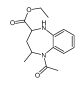 ethyl 5-acetyl-4-methyl-1,2,3,4-tetrahydro-1,5-benzodiazepine-2-carboxylate结构式