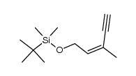 (Z)-tert-butyldimethyl((3-methylpent-2-en-4-yn-1-yl)oxy)silane Structure
