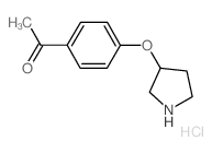 1-[4-(3-Pyrrolidinyloxy)phenyl]-1-ethanone hydrochloride Structure