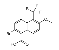 2-bromo-6-methoxy-5-(trifluoromethyl)naphthalene-1-carboxylic acid结构式