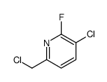 3-chloro-6-(chloromethyl)-2-fluoropyridine结构式