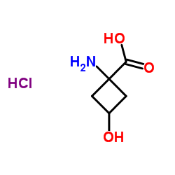 1-Amino-3-hydroxycyclobutanecarboxylic acid hydrochloride结构式