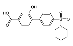 3-hydroxy-4-(4-piperidin-1-ylsulfonylphenyl)benzoic acid结构式