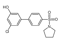 3-chloro-5-(4-pyrrolidin-1-ylsulfonylphenyl)phenol Structure