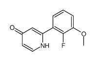 2-(2-fluoro-3-methoxyphenyl)-1H-pyridin-4-one Structure