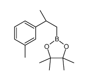 4,4,5,5-tetramethyl-2-[(2S)-2-(3-methylphenyl)propyl]-1,3,2-dioxaborolane结构式