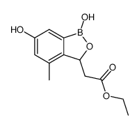 ethyl 2-(1,6-dihydroxy-4-methyl-1,3-dihydrobenzo[c][1,2]oxaborol-3-yl)acetate结构式