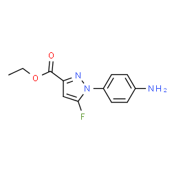 ETHYL1-(4-AMINOPHENYL)-5-FLUORO-1H-PYRAZOLE-3-CARBOXYLATE Structure