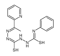 1-phenyl-3-[[(E)-1-pyridin-2-ylethylideneamino]carbamothioylamino]thiourea结构式
