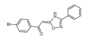 1-(4-Bromo-phenyl)-2-[3-phenyl-4H-[1,2,4]oxadiazol-(5E)-ylidene]-ethanone Structure