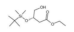 3(S)-(tert-butyl-dimethyl-silanyloxy)-4-hydroxy-butyric acid ethyl ester Structure