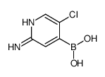 (2-amino-5-chloropyridin-4-yl)boronic acid结构式