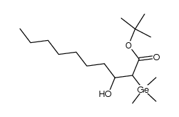erythro-tert-butyl 3-hydroxy-2-(trimethylgermyl)decanoate Structure