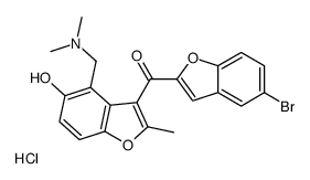 (5-bromo-1-benzofuran-2-yl)-[4-[(dimethylamino)methyl]-5-hydroxy-2-methyl-1-benzofuran-3-yl]methanone,hydrochloride结构式