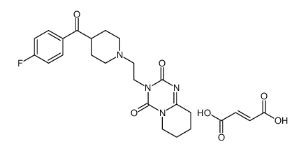 but-2-enedioic acid,3-[2-[4-(4-fluorobenzoyl)piperidin-1-yl]ethyl]-6,7,8,9-tetrahydropyrido[1,2-a][1,3,5]triazine-2,4-dione Structure