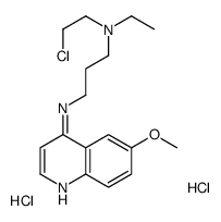 N'-(2-chloroethyl)-N'-ethyl-N-(6-methoxyquinolin-4-yl)propane-1,3-diamine,dihydrochloride Structure