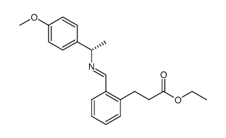 (S,E)-ethyl 3-(2-((1-(4-methoxyphenyl)ethylimino)methyl)phenyl)propanoate Structure