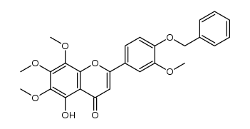 4'-benzyloxy-5-hydroxy-3',6,7,8-tetramethoxyflavone结构式