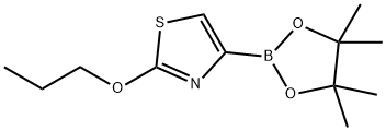 2-propoxy-4-(4,4,5,5-tetramethyl-1,3,2-dioxaborolan-2-yl)thiazole structure