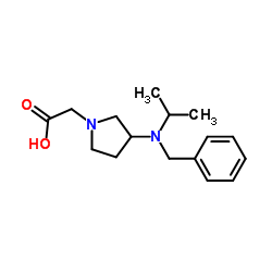 {3-[Benzyl(isopropyl)amino]-1-pyrrolidinyl}acetic acid Structure