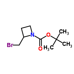 tert-butyl 2-(bromomethyl)azetidine-1-carboxylate structure