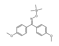 bis(4-methoxyphenyl)methanone O-trimethylsilyl oxime结构式