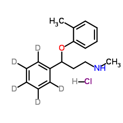 N-Methyl-3-(2-methylphenoxy)-3-(2H5)phenyl-1-propanamine hydrochloride (1:1) Structure