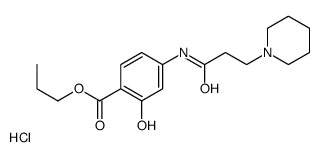 propyl 2-hydroxy-4-(3-piperidin-1-ylpropanoylamino)benzoate,hydrochloride结构式