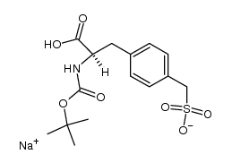 N-tert-butyloxycarbonyl-4-(sulfomethyl)-D-phenylalanine Structure