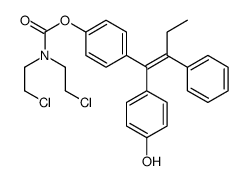 1-(4-(N,N-bis-2-chloroethylcarbamoyloxy)phenyl)-1-(4-hydroxyphenyl)-2-phenylbut-1-ene Structure