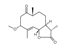 (3S,3aS,6R,9R,11aS,E)-9-methoxy-3,6,10-trimethyl-3a,4,5,6,8,9-hexahydrocyclodeca[b]furan-2,7(3H,11aH)-dione Structure