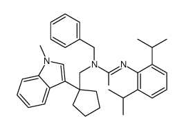 1-benzyl-3-[2,6-di(propan-2-yl)phenyl]-1-[[1-(1-methylindol-3-yl)cyclopentyl]methyl]urea Structure