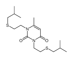 6-methyl-1,3-bis[2-(2-methylpropylsulfanyl)ethyl]pyrimidine-2,4-dione结构式