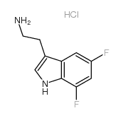 2-(5,7-difluoro-1H-indol-3-yl)ethanamine,hydrochloride Structure