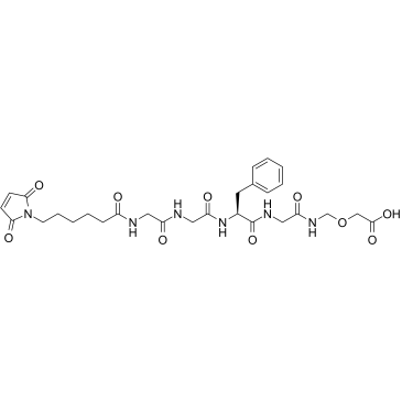 MC-Gly-Gly-Phe-Gly-NH-CH2-O-CH2COOH structure