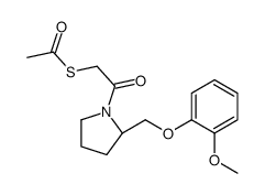 2-acetylsulfanyl-1-[(2S)-2-[(2-methoxyphenoxy)methyl]pyrrolidin-1-yl]e thanone结构式