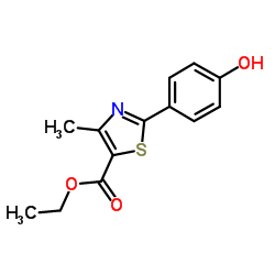 2-(4-羟基苯基)-4-甲基噻唑-5-羧酸乙酯结构式