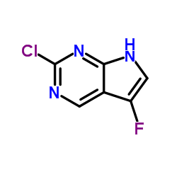 2-chloro-5-fluoro-7H-pyrrolo[2,3-d]pyrimidine structure