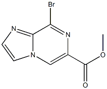 8-Bromo-imidazo[1,2-a]pyrazine-6-carboxylic acid methyl ester结构式