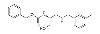 (S)-2-benzyloxycarbonylamino-3-(3-methylbenzyl)amino-1-propanol结构式