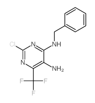 4,5-Pyrimidinediamine,2-chloro-N4-(phenylmethyl)-6-(trifluoromethyl)- Structure