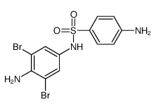 4-amino-N-(4-amino-3,5-dibromophenyl)benzenesulfonamide结构式